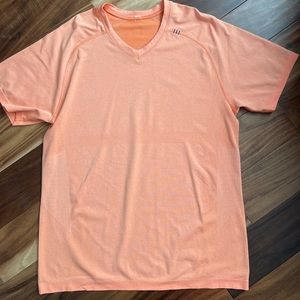 Lululemon, Large, Orange, V-Neck Tee